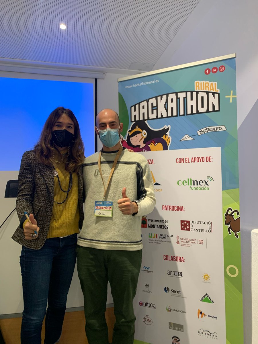 CellnexFndn's tweet photo. 🏆 Éxito rotundo en la 1ª edición del #Hackathonrural organizado por https://t.co/bCwwLdoHba. Un fin de semana lleno de experiencias, #tecnología, retos y mucho talento con el fin de fomentar la diversificación de la economía #rural. Enhorabuena a todos los participantes.👏 https://t.co/mUJnHcEoIL