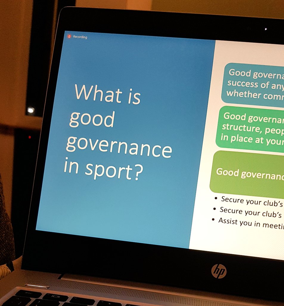 s_brett1's tweet photo. Really informative session from @ClubSportStlg delivered by @SportClubDev @andrewjenkin on #GoodGovernance in sports clubs last night!
Looking forward to bringing elements to my #ClubSecretary role at @StirlingRowing ๐ https://t.co/L14mTosDQp