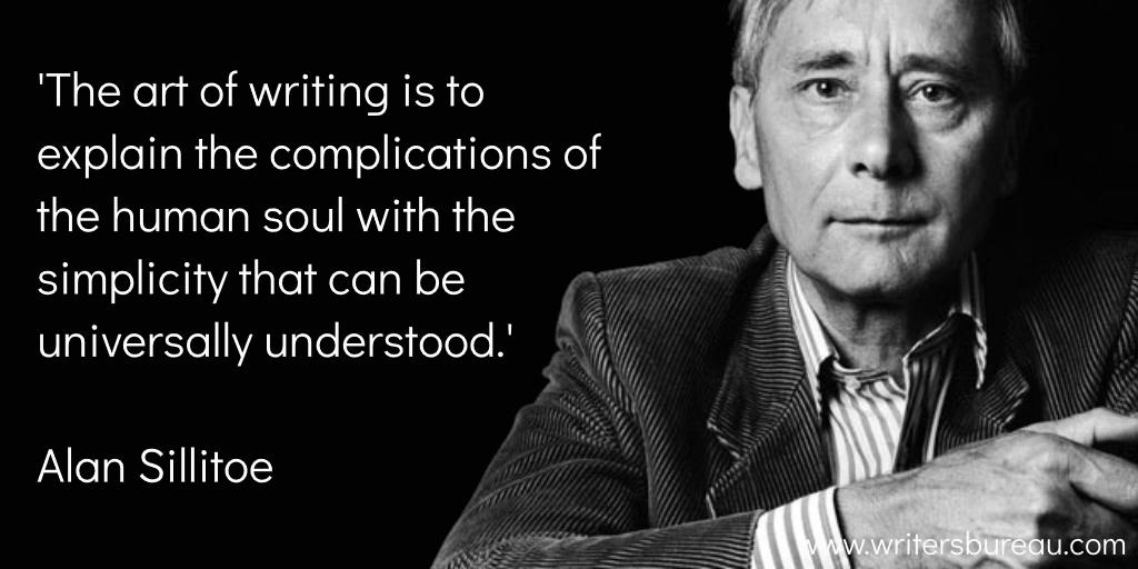 writersbureau's tweet photo. #WednesdayWisdom #AlanSillitoe #writing #quote #writingisart https://t.co/admbaj8Q4K