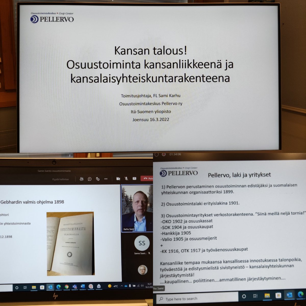 JuhaKinnunen10's tweet photo. Älyttömän kiinnostavan ja hienon luentokokonaisuuden nauhoitukset (Osuustoiminnan idea ja osuuskunta yritysmuotona -kurssille) takana. Suuri Kiitos mahtava @KarhuSami! 🌞
#osuustoiminta #osuustoiminnanideajaosuuskuntayritysmuotona #uniuef #uefbusiness #uef #pellervo https://t.co/5vYfwg2H3f
