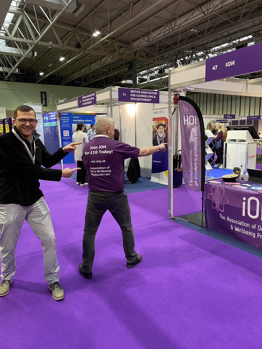 <a href="/HWatWork/">Health & Wellbeing at Work 2025</a> come and see us, stand 47 😀 #occupationalhealth @neilloach @dannymclarke <a href="/OHspecialist/">Tim Ellis</a> <a href="/LucyMKenyon/">Lucy Kenyon FRSPH, M.Med.Sci. Bham, ICertOH, SCPHN</a> et al