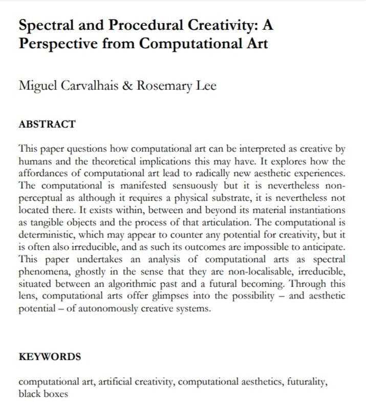 Our new article 'Spectral and Procedural Creativity: A Perspective from Computational Art' is now out in Transformations Journal 36: special issue on artificial creativity. @mlcarvalhais transformationsjournal.org/wp-content/upl…