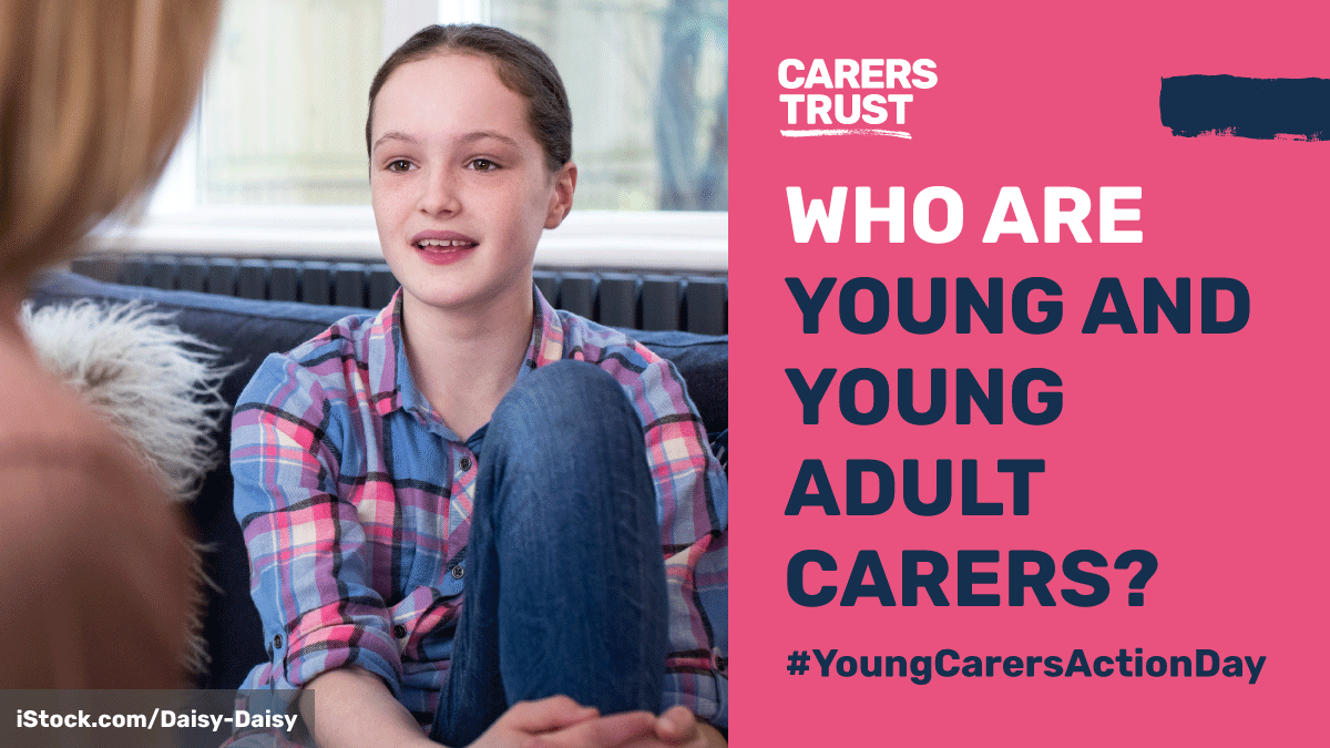 A young/young adult carer is someone aged under 25 who cares for a friend or family member who, due to illness, disability, a mental health problem or an addiction, cannot cope without their support. #YoungCarersActionDay

Learn more about #YoungCarers: bit.ly/3JHXJDQ