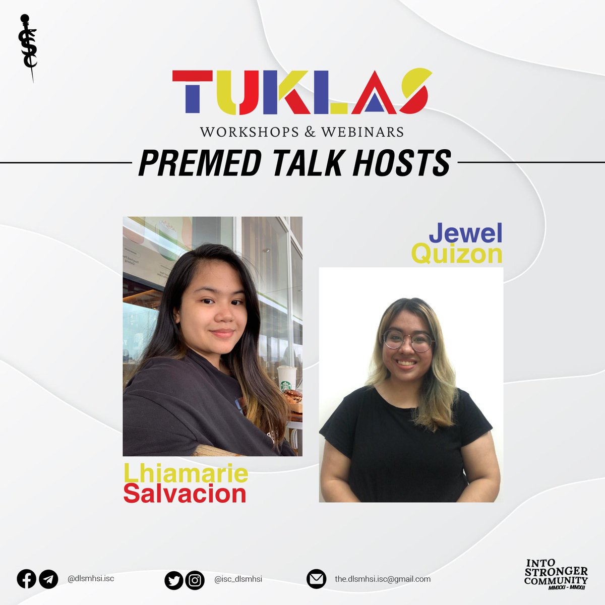 isc_dlsmhsi's tweet image. Get to know the hosts and moderators of our events and segments for this year&apos;s Lasallian Days celebration!

Graphics by Hanney Urbanozo

#Tayo2022
#IntoStrongerCommunity 
#ISC2021