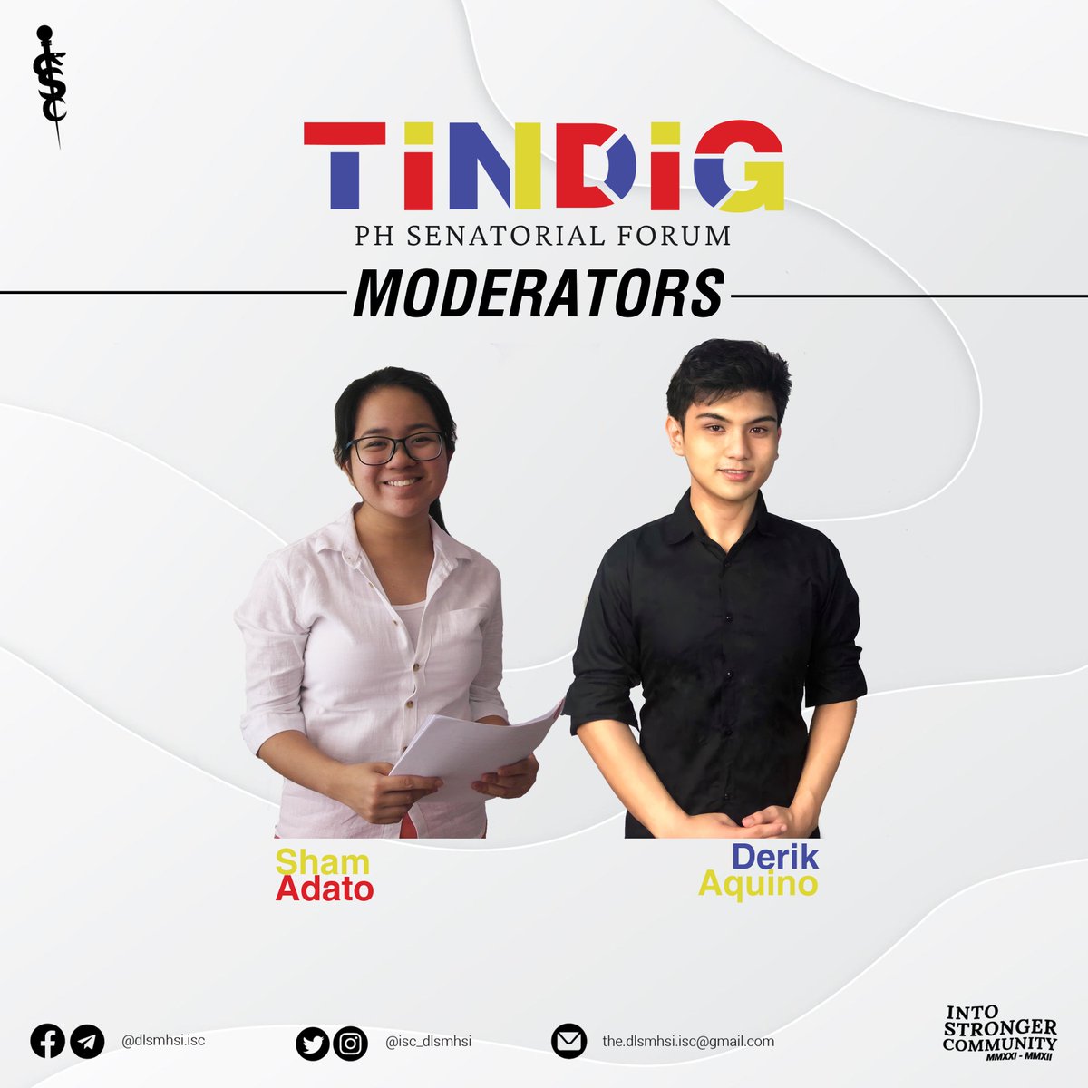 isc_dlsmhsi's tweet image. Get to know the hosts and moderators of our events and segments for this year&apos;s Lasallian Days celebration!

Graphics by Hanney Urbanozo

#Tayo2022
#IntoStrongerCommunity 
#ISC2021