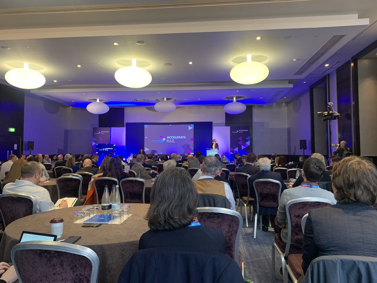 NinaLockwood's tweet photo. If you look carefully … you can see Rail Minister @morton_wendy delivering the opening address @Accelerate_Rail #viewfromthebackrow https://t.co/j9jONR0UsD
