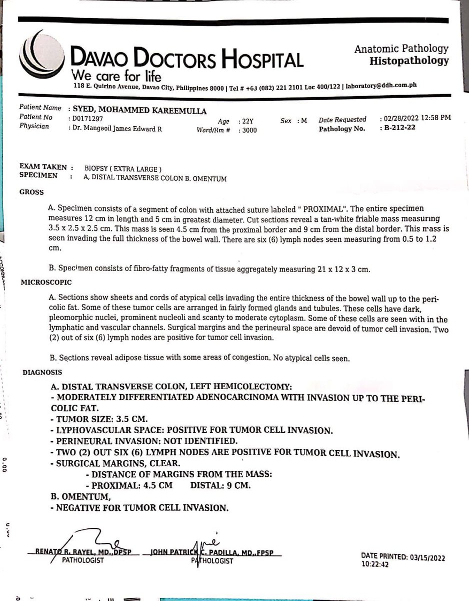 Vivekkothapall2's tweet photo. @SonuSood Our friend, Syed Mohammed Kareemulla, a medical student from Davao City,Philipines has been diagnosed with Cecal Volulus and Stage III Colon Cancer and has been trying to secure funds required for the treatment. We look upto you for aid. @SoodFoundation https://t.co/n8pa8M8ZbH