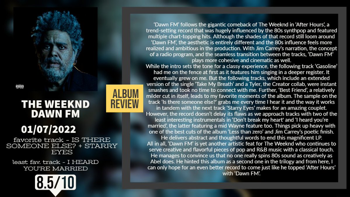 NerdMusiq's tweet photo. THE WEEKND - DAWN FM/2022/X0/SYNTHPOP,R&amp;B https://t.co/j0z66TykPB