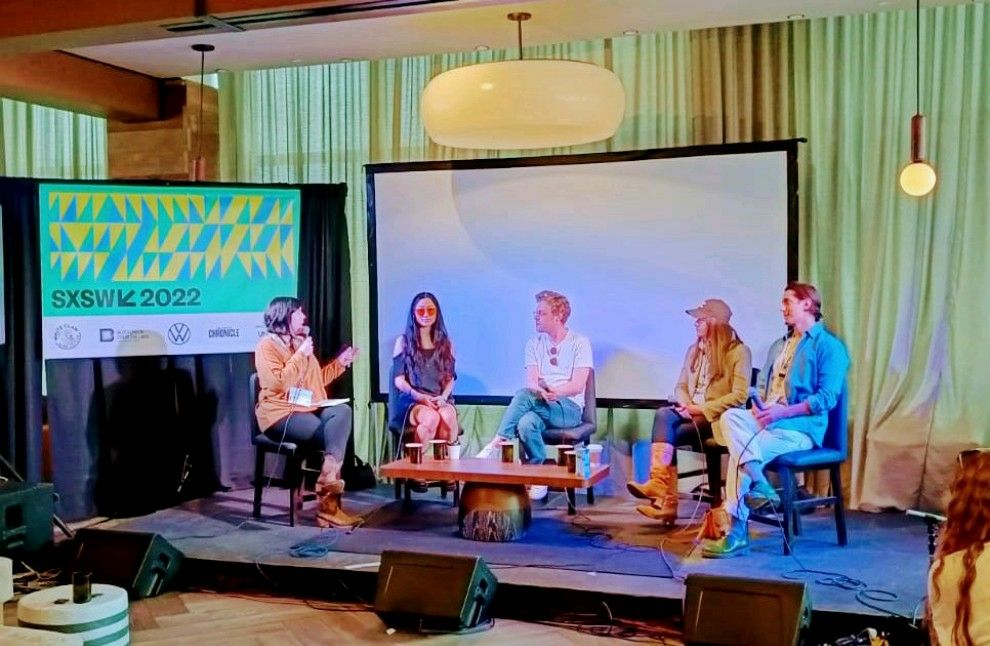 Musiio's tweet photo. Another highlight from #SXSW2022: CEO/Co-founder @hazelsavage moderating a panel with Oleg Stavitsky from Endel, Máuhan M Zonoozy from Spotify, Jacqueline Bosnjak from Mach1 and the amazing artist Ranier.

#SXSW #musiio #ArtificialIntelligence https://t.co/wDzreI1clq