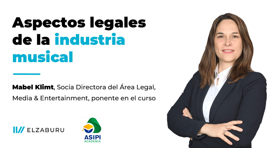 ELZABURU_Online's tweet photo. Se acerca la fecha: 🗓️ el 22 de marzo comienza el curso “Aspectos legales de la industria musical” organizado por @ASIPI_ en el que Mabel Klimt participa como ponente. 

Todavía está abierto el plazo de inscripción 👇https://t.co/TUyrxPoGZA https://t.co/Y5NLBYUobY