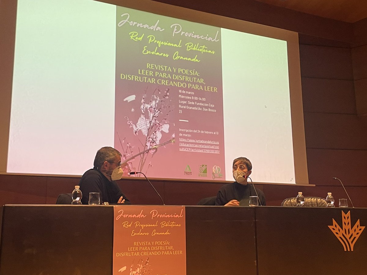 Maravillosa entrevista a <a href="/MedelElena/">Elena Blázquez Medel</a> de <a href="/AMCerezo/">Antonio M. Cerezo</a> . Estamos disfrutándola. #envivobecreagr #nuestroprincipeso #jornadasprovincialesbecreagr <a href="/paquigargar/">Paqui García</a> <a href="/BerbelCorral/">SILVIA CORRAL BERBEL</a> <a href="/carmenpolomuoz/">carmen polo muñoz</a> <a href="/jamugonz/">JAVIER</a> <a href="/pvelrom/">Patricia Velázquez</a> @AErevista <a href="/LibroAbierto_BE/">Libro Abierto</a> <a href="/JuntaGranada/">Junta Granada</a> <a href="/EducaAnd/">Consejería Desarrollo Educativo y FP</a> <a href="/cepdemotril/">CEP de Motril</a> <a href="/cepguadix/">CEP de Guadix</a>