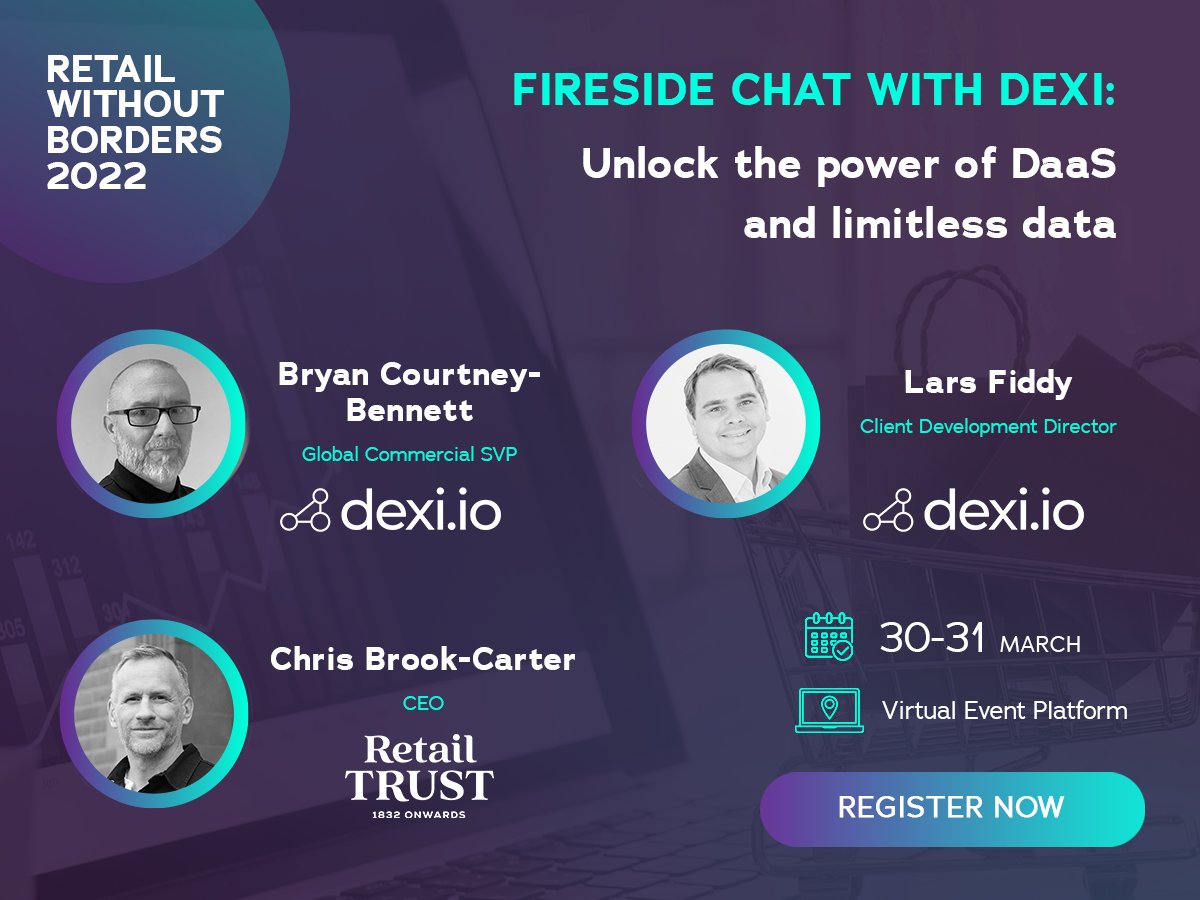 dexi_io's tweet photo. Join us and learn how the power of #LimitlessData drives winning digital strategies for Planet Earth's best brands and retailers. 

Register today for #RWB2022 to get access to the best thought leadership in #ecommerce and #digitalretail. 

 https://t.co/FqCb4re9IS https://t.co/0IVmNsdf1C