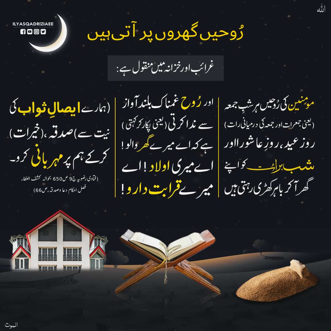 IlyasQadriZiaee's tweet photo. مرحومین کی روحیں کس، کس دن گھروں پر آتی ہیں؟ https://t.co/ri7OSSr0Sa