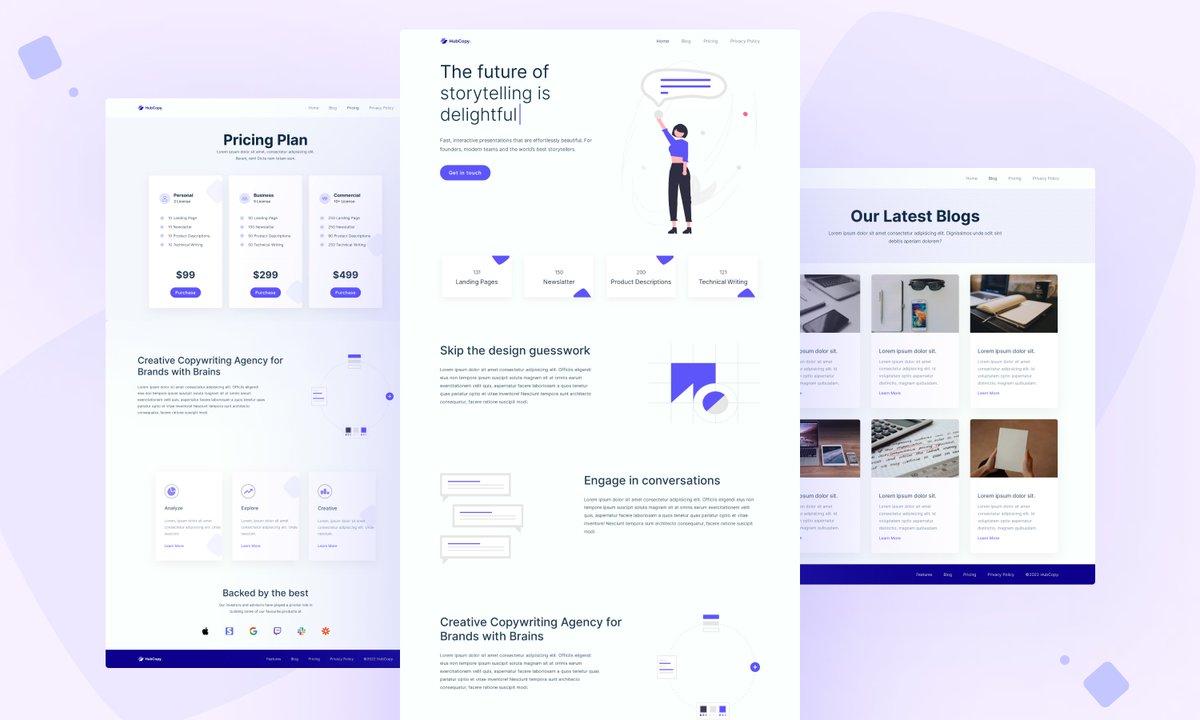 _niikhil's tweet image. Second HTML template for #HTMLkart is completed

- Made with HTML &amp;amp; SCSS
- Completely Responsive
- including a blog page and pricing page.