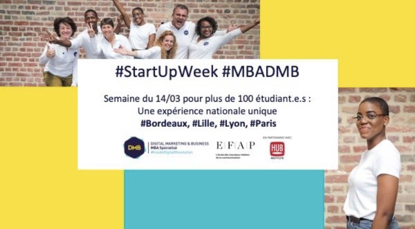On commence aujourd’hui la #startupweek !!! 😍 #MBADMB #Gogogo #TransfoNum