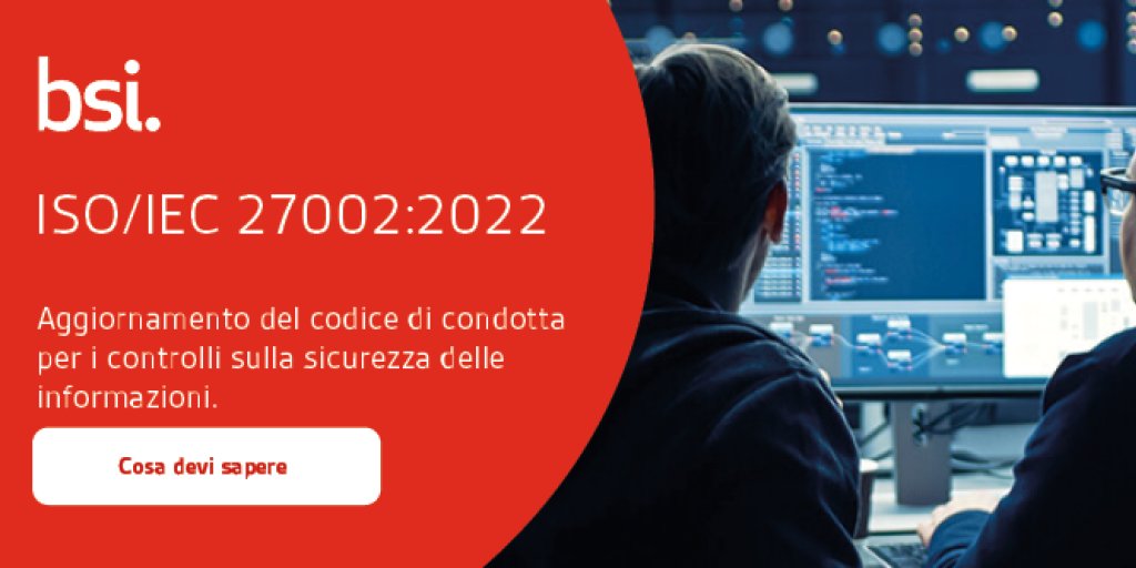 Le organizzazioni con un ISMS già implementato o che adottino anche solo best practices in materia, dovranno mappare e aggiornare i i controlli sulla #sicurezzainformazioni rispetto alla nuova guida sulla #ISO27002
Materiali training e info: bit.ly/3KR6Suf