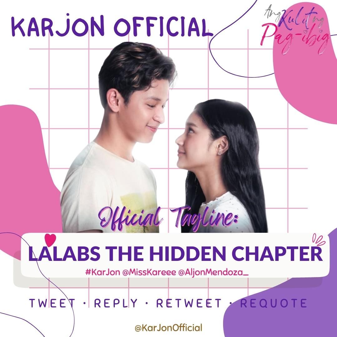 KarJonOfficial's tweet photo. ATTENDANCE CHECK:

Reply our Tagline here if your tweeting with us!

LALABS THE HIDDEN CHAPTER
#AngKulitNgPagIbig 

@MissKareee @AljonMendoza_ https://t.co/rmpv8X8md6