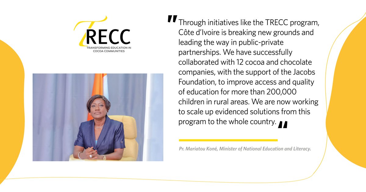 TRECC_CI's tweet photo. TRECC 5-year Report is now available in French!
Thanks to all our partners, in particular @Gouvci @Educationci for trusting and accompanying us to lay the foundations of a bright future for the children of #CIV225 
Read the report in full here: https://t.co/FN2EG7PJDY
 #SDG4 #ECD https://t.co/TSEqbK8Ch7