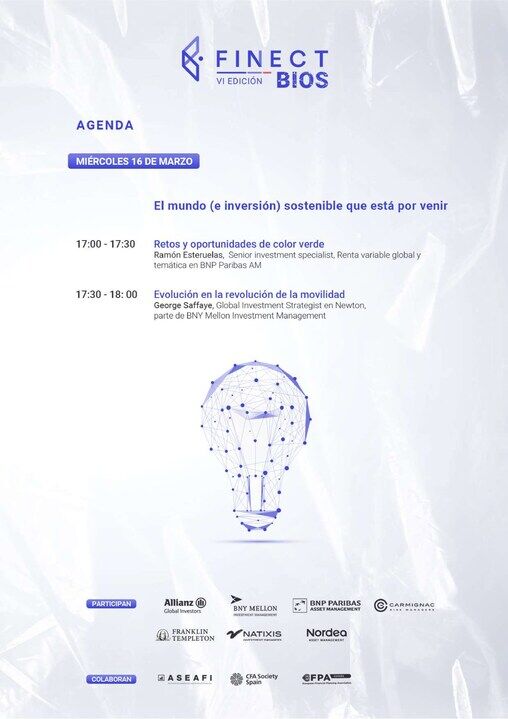 ASEAFI's tweet photo. ¿Cómo es el mundo (e inversión) sostenible que está por venir? Descúbrelo en el tercer día de #FinectBIOS, 
@finect .
 
¡No te lo pierdas!
🔴 Puedes seguirlo en directo a través de YouTube aquí  https://t.co/vdiqJ5osSx https://t.co/DrVB05CVa4