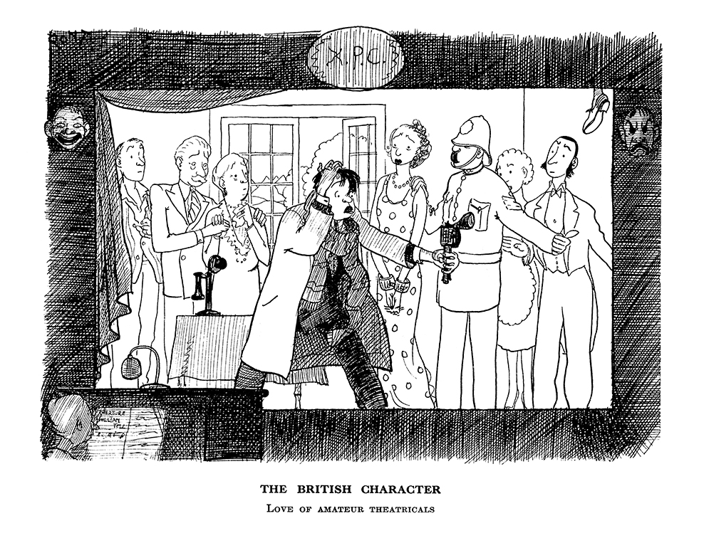 PontWorld's tweet photo. #PONT, from 84 years ago today - 16 March 1938: THE BRITISH CHARACTER - LOVE OF AMATEUR THEATRICALS #theatre #amdrams #playthatgoeswrong  #plays #actors #drama https://t.co/c56sYP4MVI