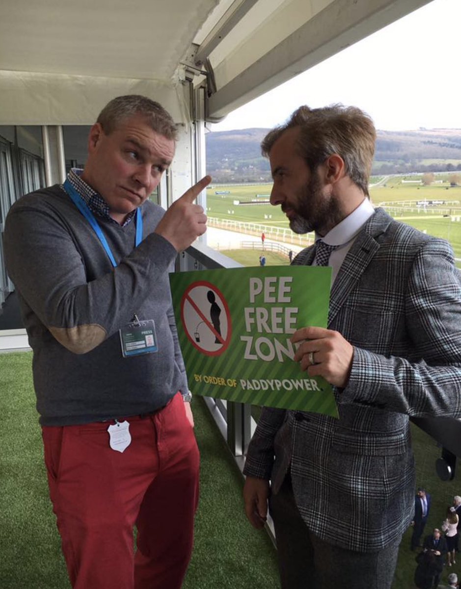 LewisDavey1's tweet image. 6 years ago footballers were caught urinating in a box at Cheltenham. Next day we printed a Pee Free Zone sign (£5) for the PP box and got coverage. #ReactivePR