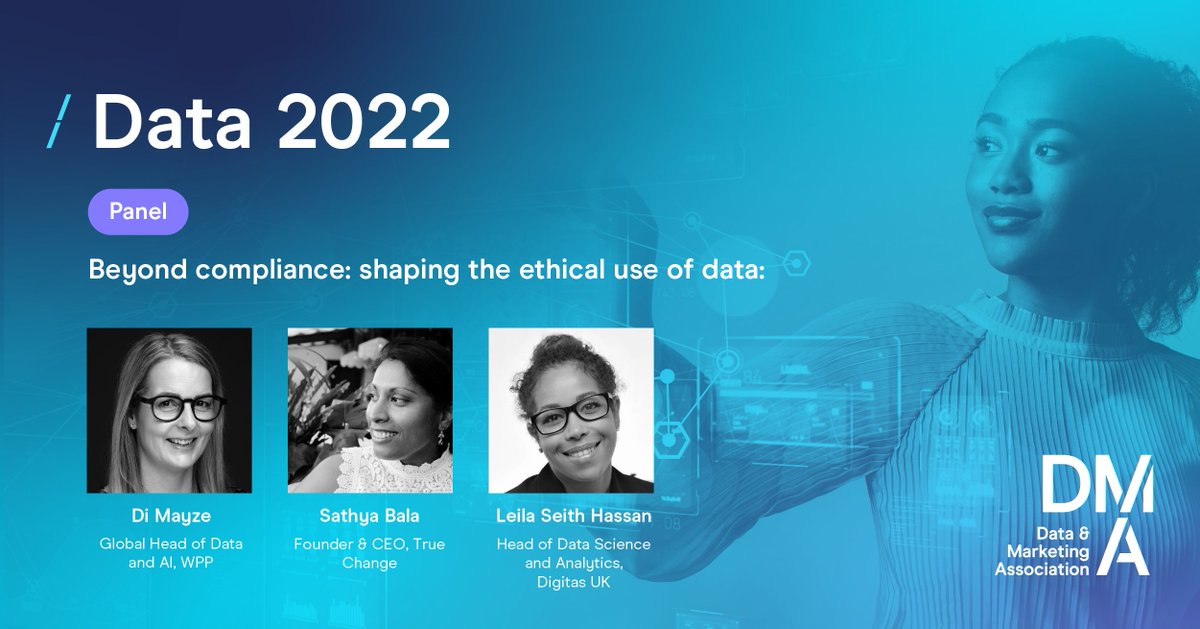 DMA_UK's tweet photo. Does the #law really help us deal with #ethical challenges and rebuild #trust? 

Join a panel of experts on Friday 25 March to discuss the power of #data to build trustworthy, ethical and #inclusive organisations. 

Book here ➡️ https://t.co/tXwm7dwrsB 

#dataprivacy #marketing https://t.co/16E2wk70Lx