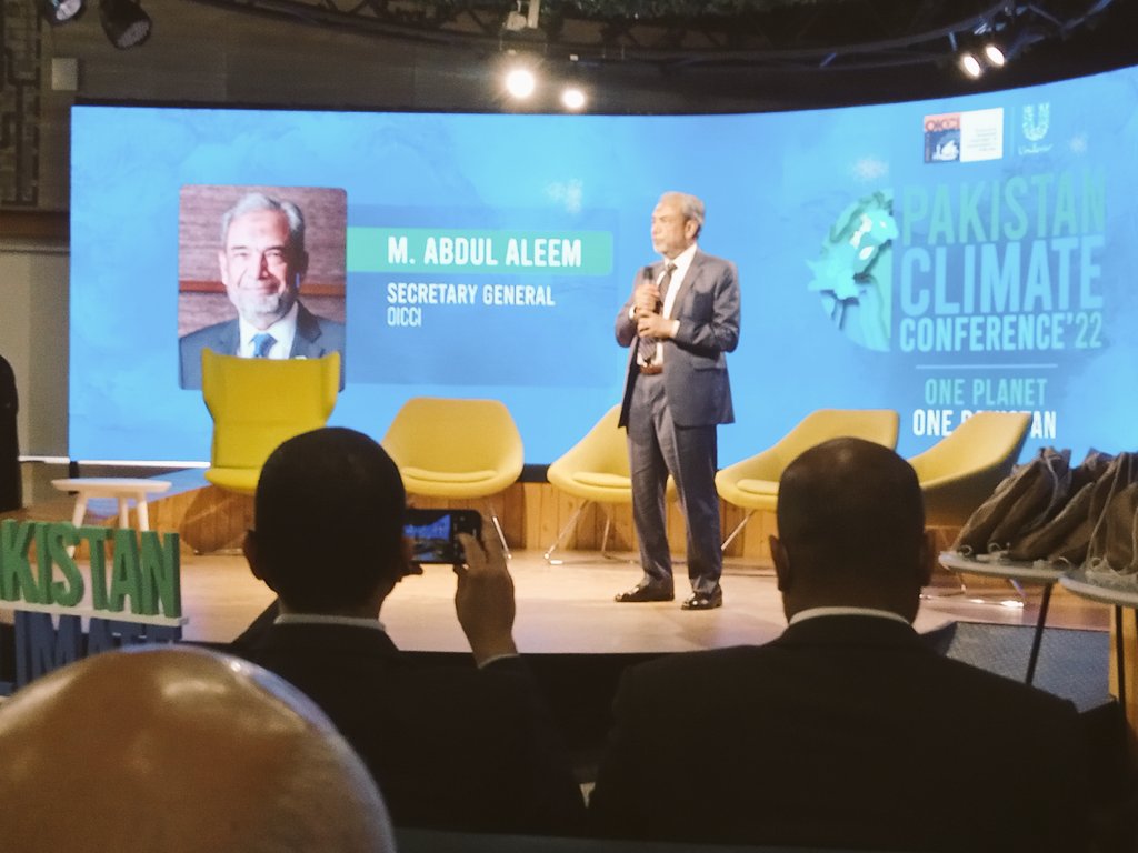 NCET_Pak's tweet photo. M. Abdul Aleem, Secretary General, Unilever building up the momentum for encouraging @oicci_pakistan to contribute to Pakistan's #NDCs. #PCC #PakistanClimateChange #OICCI #SDPI https://t.co/PIZ6san0hK