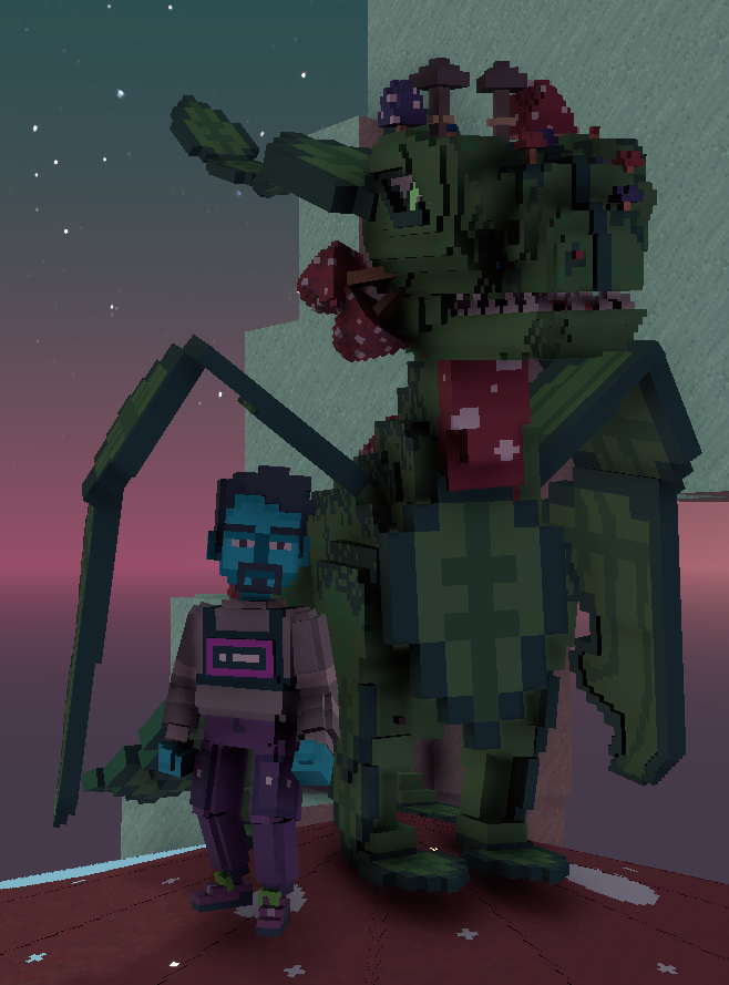 Michell84668974's tweet photo. @TheSandboxGame I just participated in the daily #SandboxAlphaS2Contest for a chance to earn up to 1,000 $SAND! Starting March 15 - Selfie with the mushroom dragon. Check out my screenshot below! 👇 #SandboxAlphaS2 https://t.co/9xUiwGXRw8