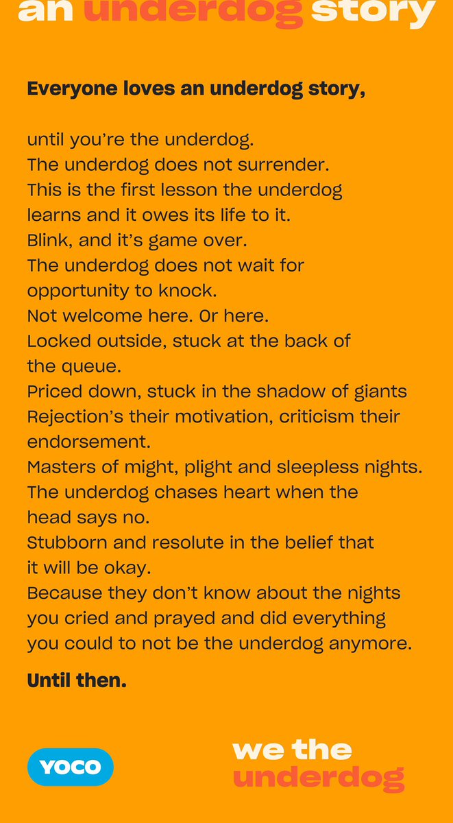 Yoco_ZA's tweet image. Welcome, to the year of the underdog 💪 #RiseTheUnderdog