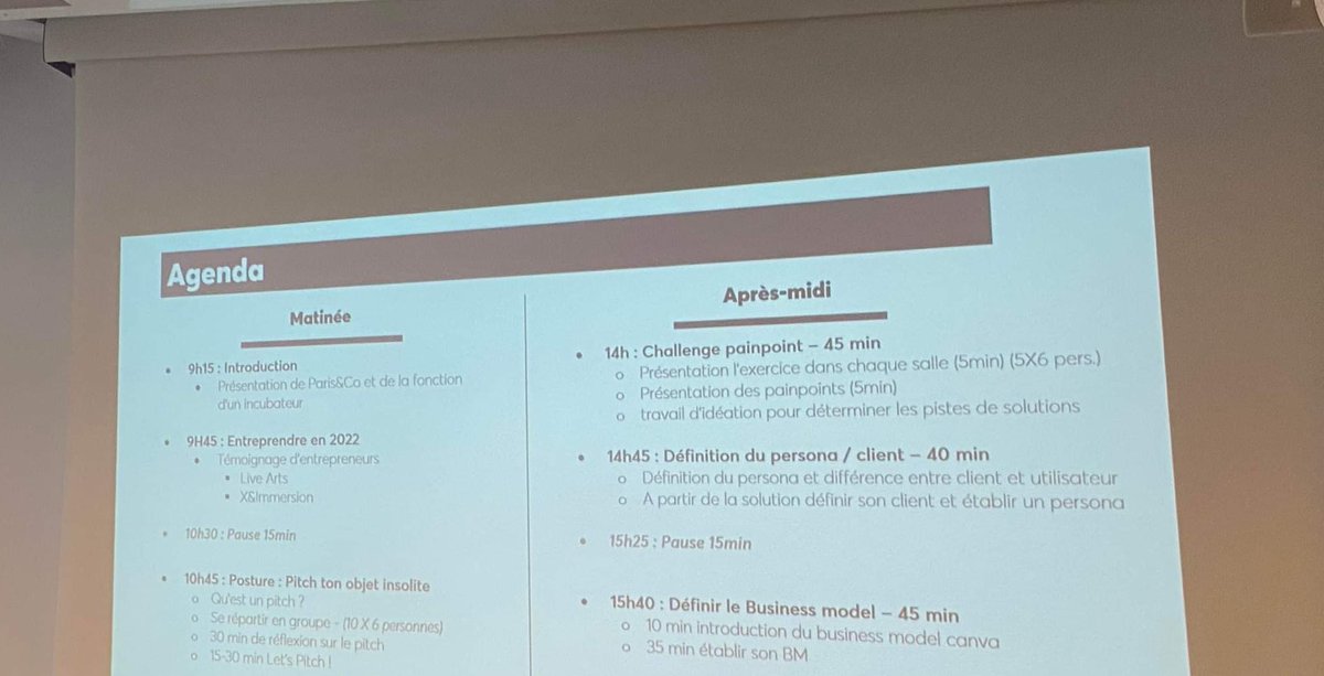 Un programme intense à l'incubateur <a href="/Paris_and_Co/">Paris&Co</a>.
L'occasion de découvrir les enjeux de l'entrepreneuriat et des start-up 
<a href="/MBADMB/">mbadmb</a>