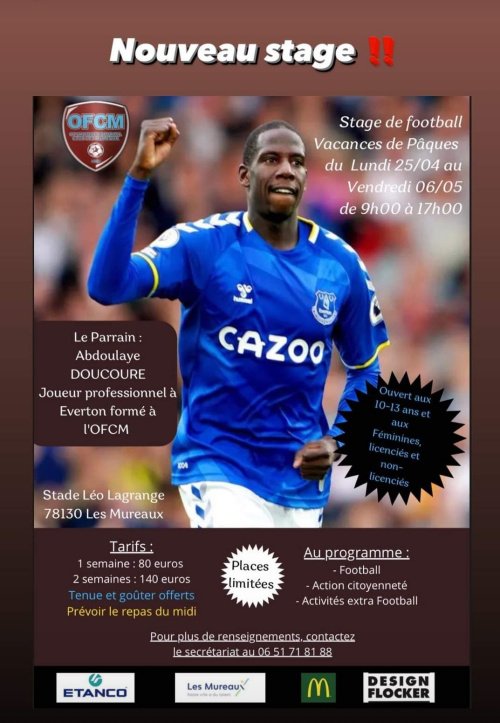 [#ofcm #lesmureaux]

Stages de football des vacances de pâques au OFCM

#stagefootball <a href="/club_ofcm/">OFCM</a> 
<a href="/LesOfcm/">Ofcm les Mureaux</a>
<a href="/Les_Mureaux/">Ville des Mureaux</a> #lesmureaux #footballlesmureaux #abdoulayedoucoure #formation <a href="/Everton/">Everton</a> 
les-nouvelles-des-mureaux.com/spip.php?breve…