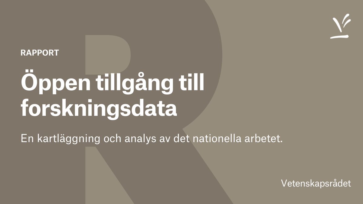 Vetenskapsradet's tweet photo. Läs vår kartläggning och analys av det nationella arbetet med öppen tillgång till forskningsdata. Var står vi 2022 och vad krävs för att driva utvecklingen framåt? https://t.co/PMghUwrl6W #öppenvetenskap #öppnadata https://t.co/F8PoumXmaF