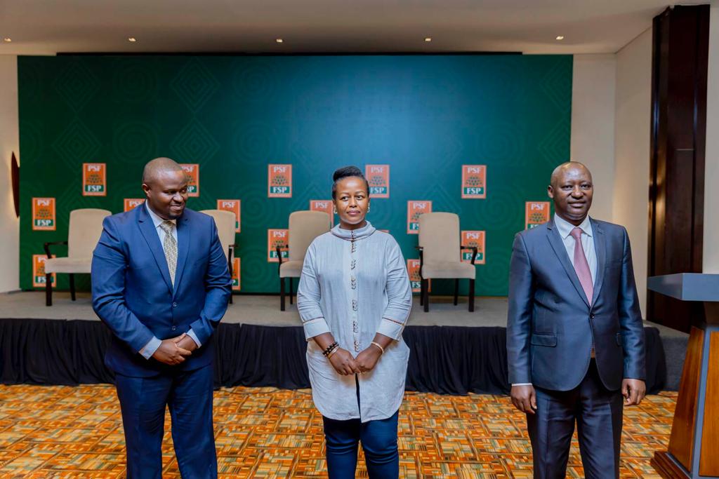 Our newly elected Executive committee at National level:
Chairperson: Robert Bafakulera 
1st Vice Chairperson: Jeanne Francoise Mubiligi
2rd Vice Chairperson:  Aimable Kimenyi 
#PSFDecides22
