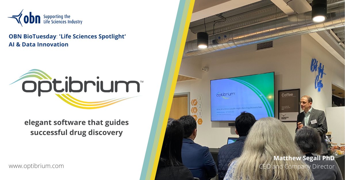 An interesting talk from <a href="/Optibrium/">Optibrium</a>’s CEO, Matthew Segall, yesterday at <a href="/OBN_UK/">OBN_UK</a>’s BioTuesday ‘#LifeSciences Spotlight’, on how Optibrium are combining computational #chemistry with #artificialintelligence and #machinelearning to transform #drugdiscovery.
rb.gy/73vwna