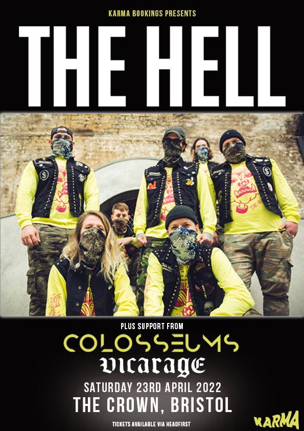Update regarding our show with <a href="/thehellyoudick/">T H E  H E L L</a>, this will now take place at <a href="/thecrownbristol/">thecrownbristol</a> 

Support from @ColosseumsUK &amp; Vicarage 

Tickets on sale here: hdfst.uk/E71397