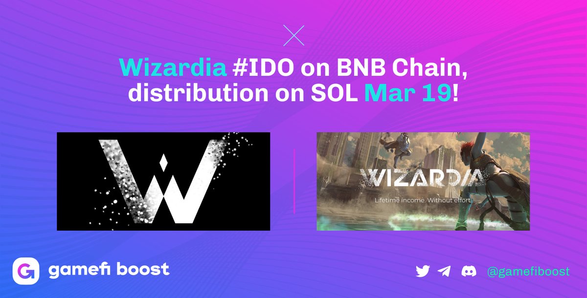 gamefiboost's tweet photo. @PlayWizardia #IDO‼️

A #P2E online role-playing game in a magic filled #metaverse💫

📝 Register:Mar 17, 11:00 – Mar 19, 08:00 UTC
💰 Sale:Mar 19, 11:00 – 16:00 UTC

1 $BUSD = 8.333 $WZRD
1 $WZRD = 0.12 $BUSD

 #NFT #crypto #cryptocurrency

https://t.co/VgegpBZerU https://t.co/JqGDKMNZz2
