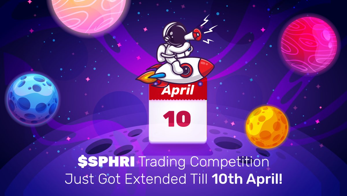 SpheriumFinance's tweet photo. We know you love #Giveaways and so do we🤩

Hence, we just extended our $SPHRI #DEX Trading competition till 10th April 2022 🚀

The rules are still the same
Trade $SPHRI worth $100 or more to enter 

🥇Top Trader to win #iPhoneSE3 

Find more details 👇
https://t.co/rJmwoGrRRh https://t.co/a5CiPz7H9N