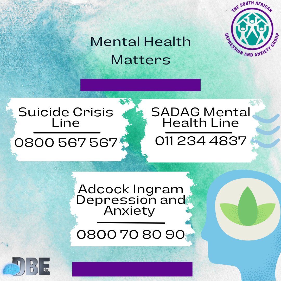 dbe_tv's tweet photo. Someone might need this!!! 
@TheSADAG 
#Mentalhealthmatters #DBEsupport #education https://t.co/MttHGHUwrr