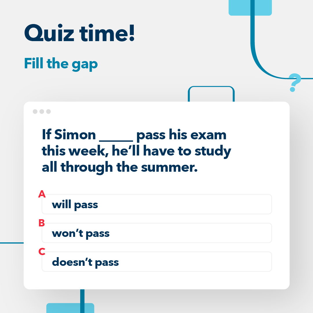 WSE_Global's tweet image. Do you know which answer is correct? Find out in which situations we can we use the #FirstConditional and why bit.ly/3HUXIeG #LearnEnglish #EnglishTips