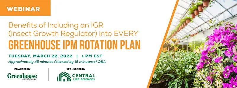 Looking for something to do next week? We're hosting this webinar on Tuesday on #greenhouse #IPM rotation with our friends over <a href="/CentralLifeSci/">CentralLifeSciences</a>, free to attend if you're up for it!  bit.ly/3q4h4Yw #webinar #content #horticulture