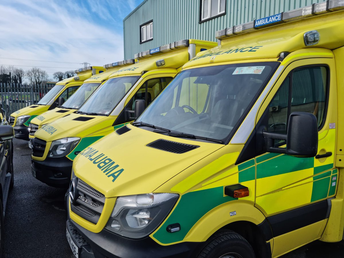 davidhall75's tweet photo. We @medical_ukraine are preparing 9 frontline ambulances donated by the @HSELive for departure this evening to the Ukraine. Each ambulance is equipped as an ambulance and additional medical supplies are on board . 18 drivers will rotate to ensure safe delivery https://t.co/iwNwKZc0yT