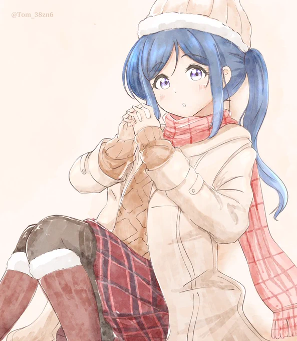 冬服松浦さん❄️🐬
#lovelive #Aqours #イラスト 