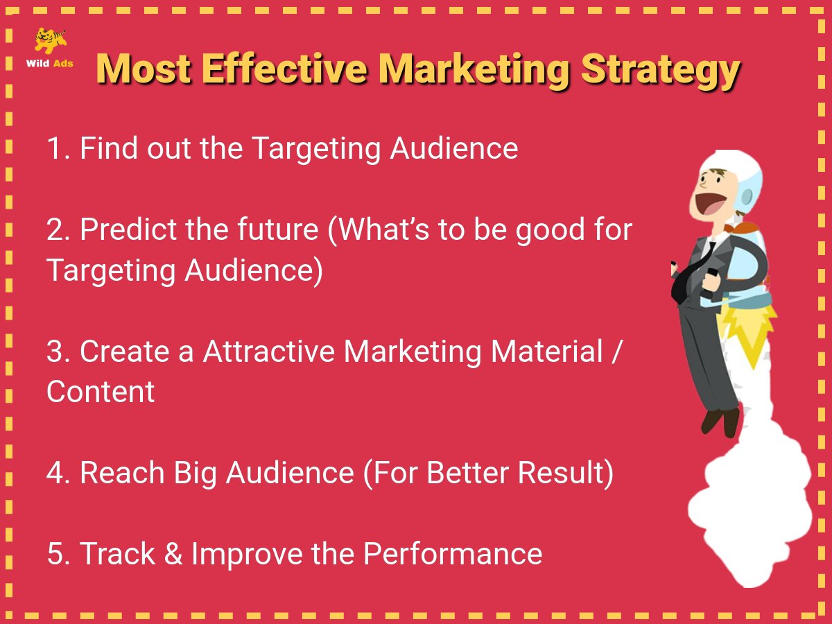 wild_ads's tweet photo. Internet is filled with lot of #marketing strategies. In which the most important and effective #marketingstrategy is listed below https://t.co/7a2BUKhvqQ