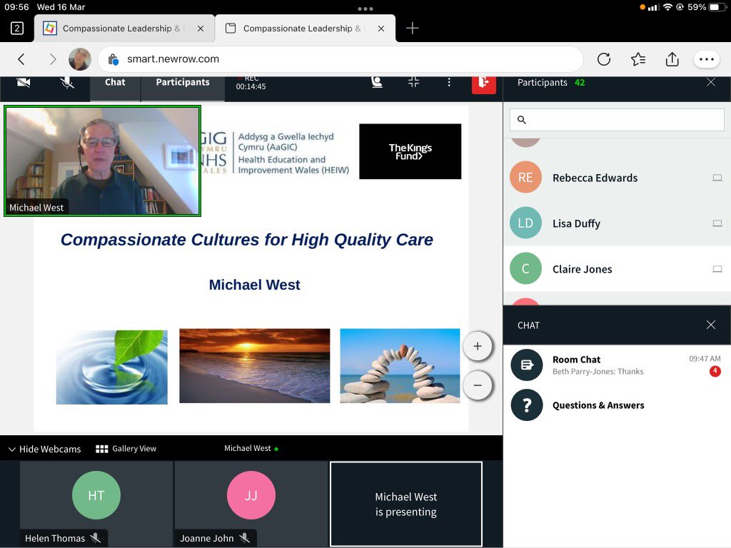 rebeccaedsbt's tweet photo. This morning’s virtual classroom on

Compassionate Leadership &amp; leading with kindness - Michael West.

Thank you @MHLD_SBUHB &amp; @HazelPowell11 for the opportunity to attend . #livingourvalues #effectiveleadership #EmotionalIntelligence #servingothers #removingobstacles https://t.co/ntU93QHCsT