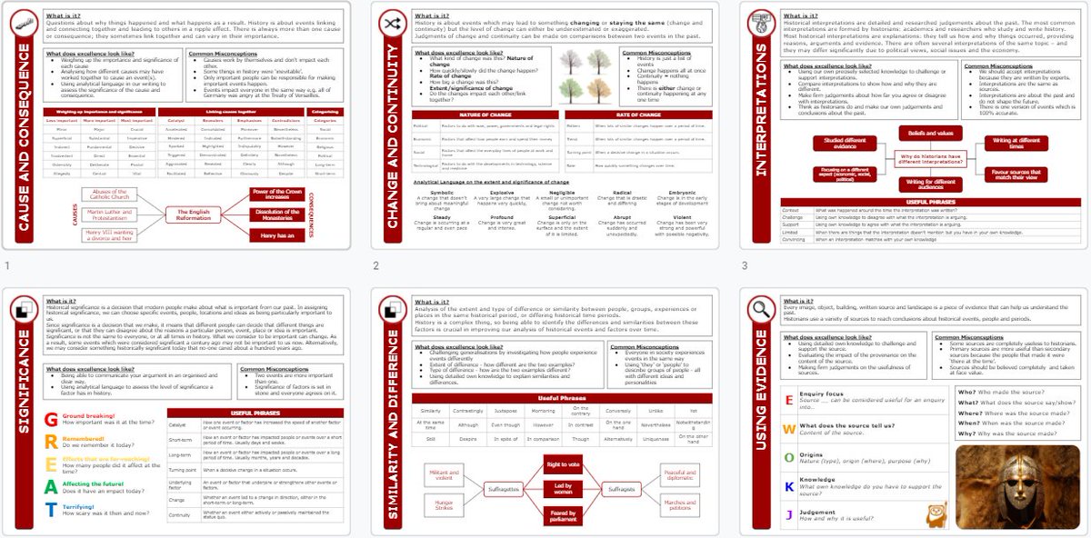 Sharkey_History's tweet image. Over the past few weeks, our History department have been trying to implement these "Excellence in History" breakdowns into our lessons. Any tips/thoughts to improve them? (This is a collab effort & not only my work, but the design is!) #History #Excellence #DualCoding