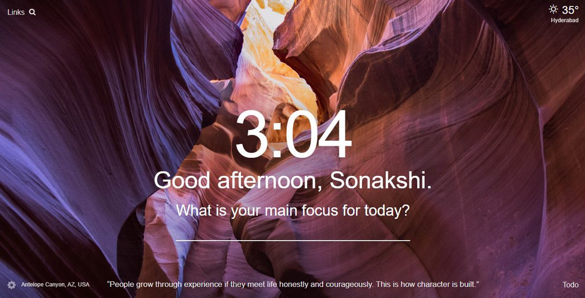 ihskamore's tweet image. ❤️Appreciation post ❤️

On difficult days, when your mental energy is low and you need a pick-me-up, @momentumdash is my go-to!

Their extension is 🔥! A motivating quote, a wonderful landscape + weather info among so many other options. 

#EdgeExtensions