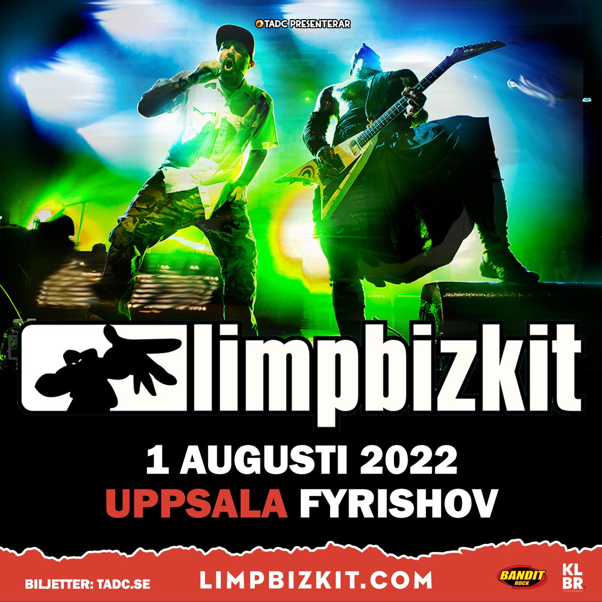 bizkitlive's tweet photo. Limp Bizkit will be playing their first show in Sweden since 2013 at @Fyrishov in Uppsala! Tickets will be on sale tomorrow at Tickster at 10 am.

#limpbizkit #live #fyrishov #sweden #uppsala #tour #europe #2022 https://t.co/LHmfChUdOR