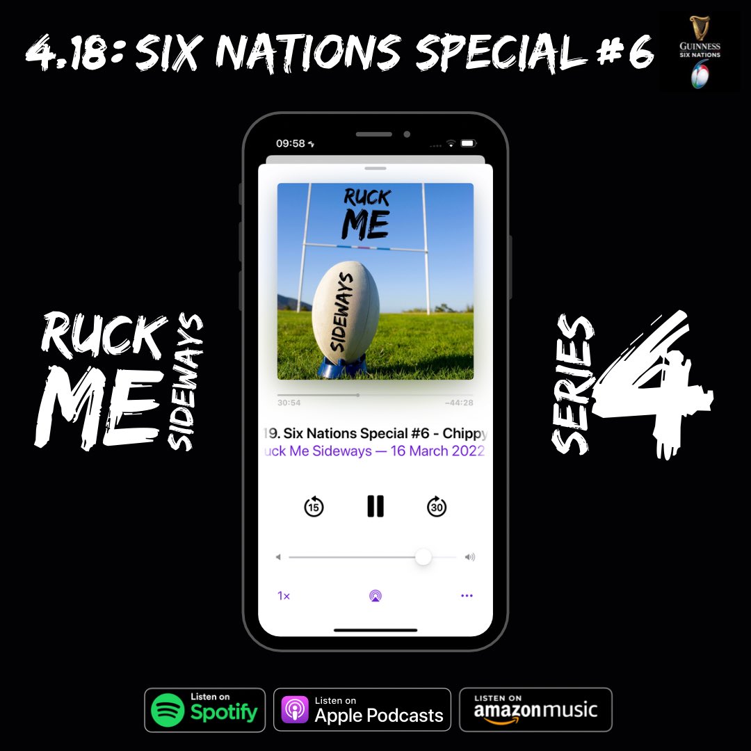 The latest instalment of of our <a href="/SixNationsRugby/">Guinness Men's Six Nations</a> specials is available now from your favourite podcast provider and in the words of <a href="/GerryCinnamon/">GERRY CINNAMON</a> — she’s a belter!

Here’s a link to listen 👇 
ruckmesideways.buzzsprout.com

#ruckmesideways #sixnationsrugby #rugbyfamily