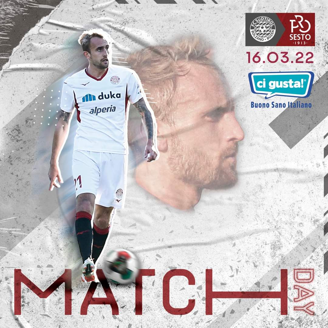 fclubsuedtirol's tweet photo. ⚪MATCHDAY🔴
🆚 @ProSesto
🏆 Serie C - @LegaProOfficial
🗓 Spieltag 3️⃣2️⃣ giornata
🏟 Stadio 'Druso', Bolzano
⌚️ Ore 18
#FCS #FCSüdtirol #Whitereds #SerieC #passion #FCSPSE #FCSüdtirolProSesto #16marzo https://t.co/6LgyfXkAqx