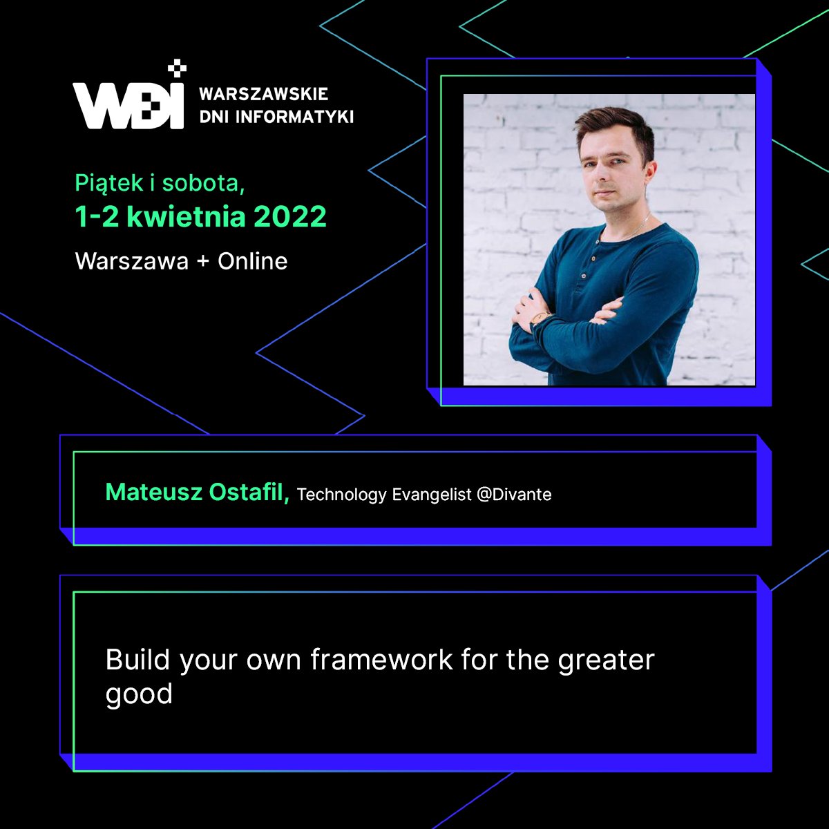 I'll be a speaker at <a href="/WDI_conference/">Warszawskie Dni Informatyki</a>